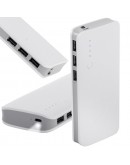 Външна батерия 10000mah с 3 USB, LED фенерче